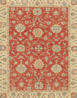 Abstract Orange Red Oriental Rug, abs2742