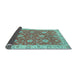 Sideview of Oriental Light Blue Traditional Rug, abs2742lblu