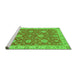 Sideview of Machine Washable Oriental Green Traditional Area Rugs, wshabs2742grn