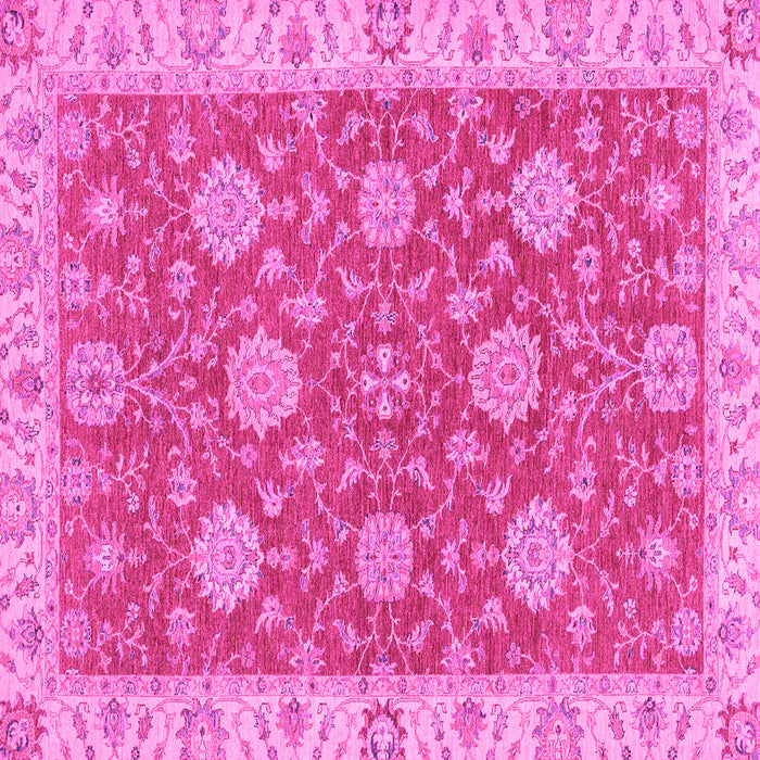Square Oriental Pink Traditional Rug, abs2742pnk