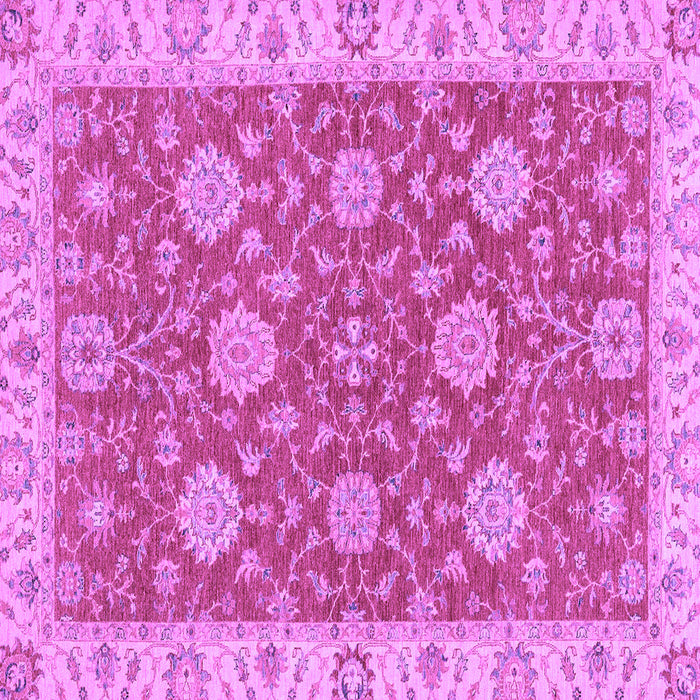 Square Machine Washable Oriental Purple Traditional Area Rugs, wshabs2742pur