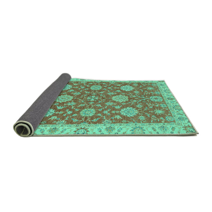 Sideview of Oriental Turquoise Traditional Rug, abs2742turq