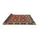 Sideview of Abstract Fire Brick Red Modern Rug, abs2743