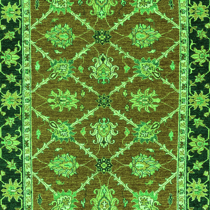 Machine Washable Abstract Green Modern Area Rugs, wshabs2743grn
