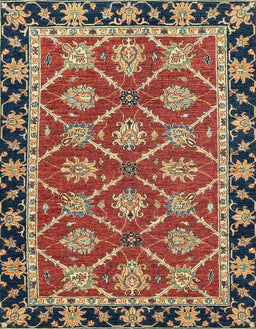 Abstract Fire Brick Red Modern Rug, abs2743