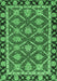 Abstract Emerald Green Modern Rug, abs2743emgrn