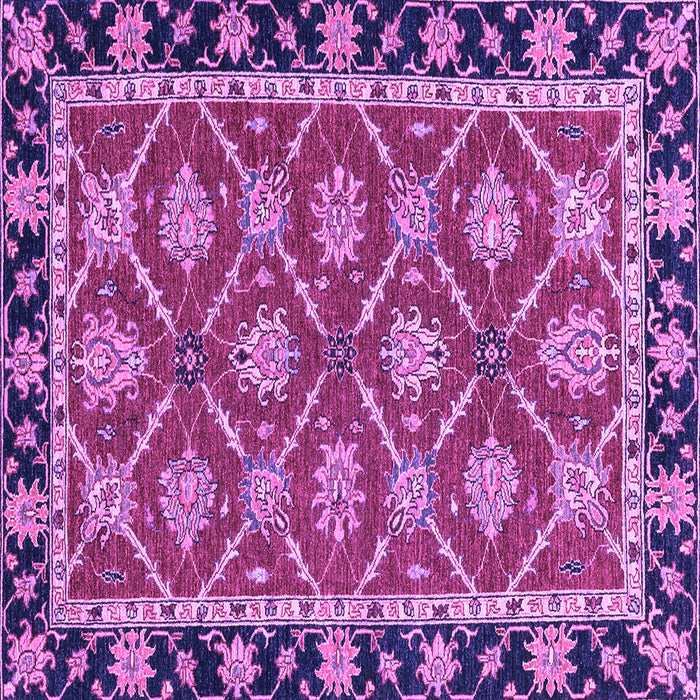 Square Abstract Purple Modern Rug, abs2743pur