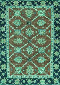 Abstract Turquoise Modern Rug, abs2743turq