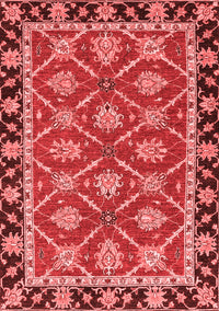 Abstract Red Modern Rug, abs2743red