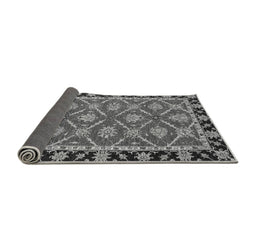 Sideview of Abstract Gray Modern Rug, abs2743gry