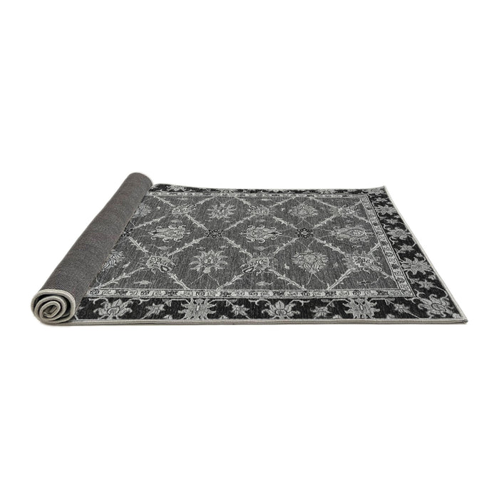 Sideview of Abstract Gray Modern Rug, abs2743gry