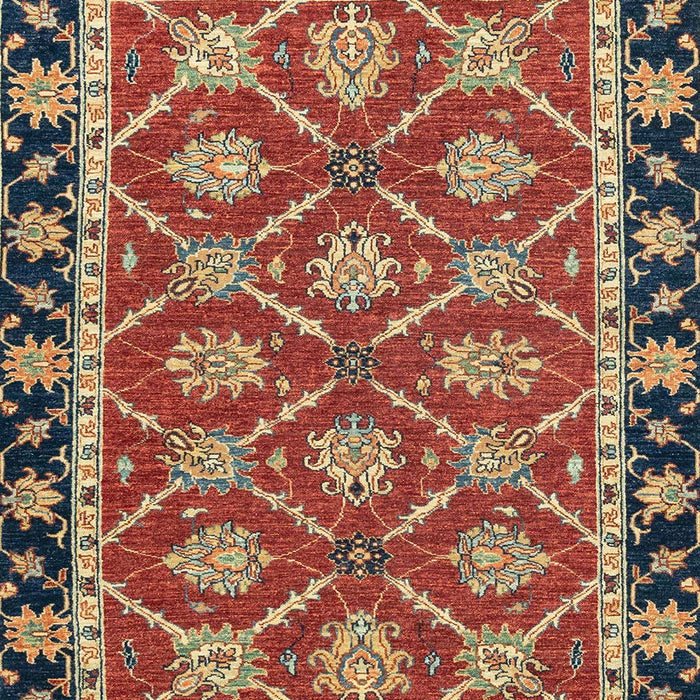 Machine Washable Abstract Fire Brick Red Rug, wshabs2743