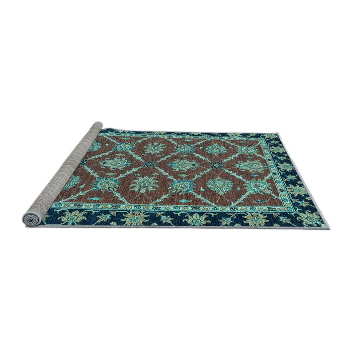 Sideview of Machine Washable Abstract Light Blue Modern Rug, wshabs2743lblu
