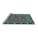 Sideview of Machine Washable Abstract Light Blue Modern Rug, wshabs2743lblu