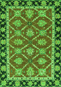 Abstract Green Modern Rug, abs2743grn