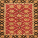 Square Abstract Orange Modern Rug, abs2743org