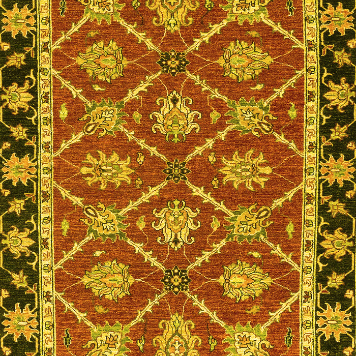 Abstract Yellow Modern Rug, abs2743yw