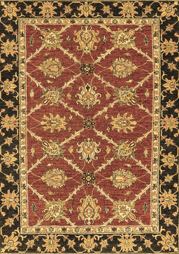 Abstract Brown Modern Rug, abs2743brn