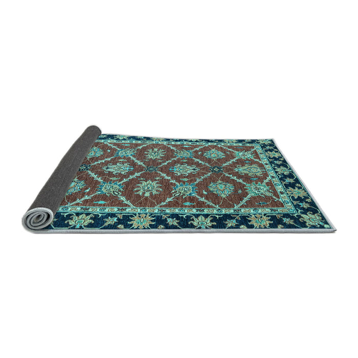 Sideview of Abstract Light Blue Modern Rug, abs2743lblu