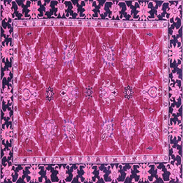 Square Abstract Pink Modern Rug, abs2743pnk