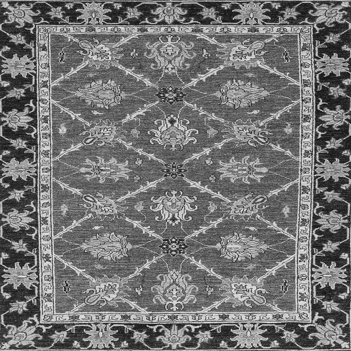 Square Machine Washable Abstract Gray Modern Rug, wshabs2743gry