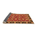 Sideview of Abstract Orange Modern Rug, abs2743org