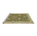 Sideview of Machine Washable Abstract Metallic Gold Rug, wshabs2744