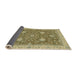 Sideview of Abstract Metallic Gold Oriental Rug, abs2744