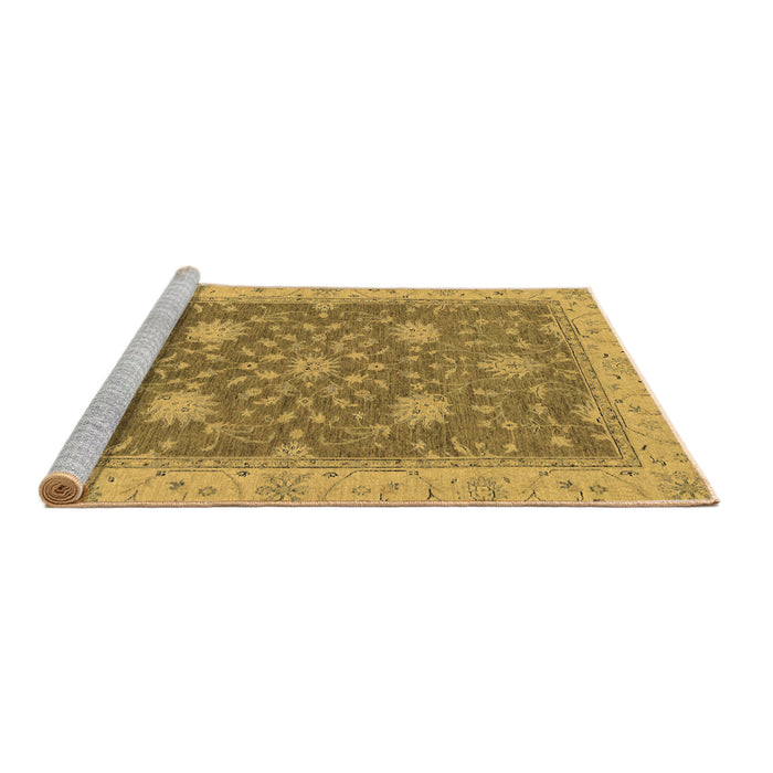 Sideview of Machine Washable Oriental Brown Traditional Rug, wshabs2744brn