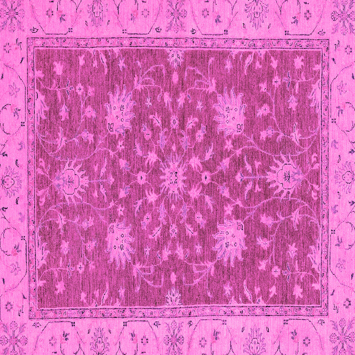 Square Oriental Pink Traditional Rug, abs2744pnk