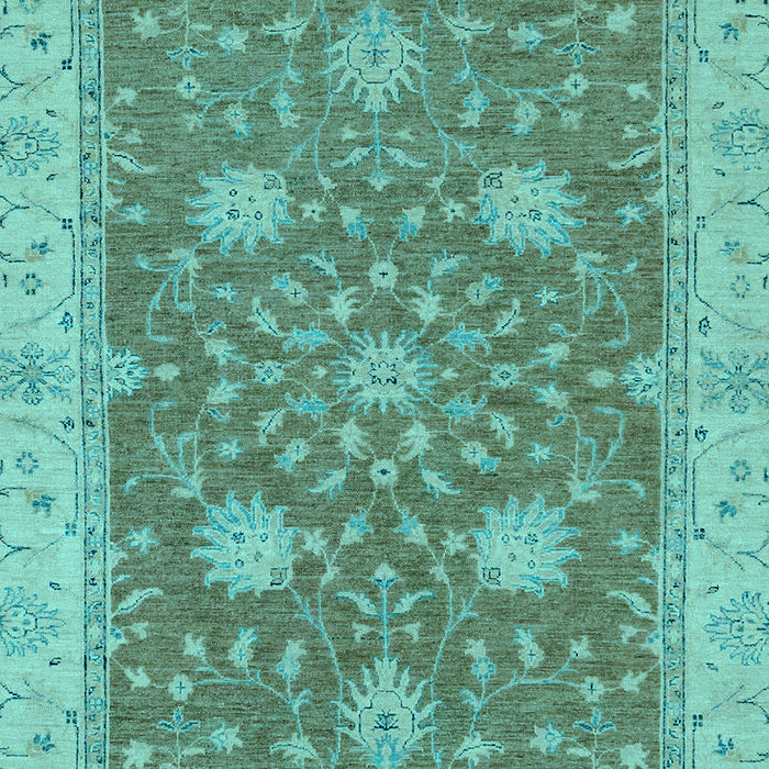 Machine Washable Oriental Light Blue Traditional Rug, wshabs2744lblu