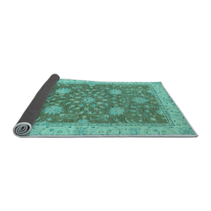 Sideview of Oriental Light Blue Traditional Rug, abs2744lblu