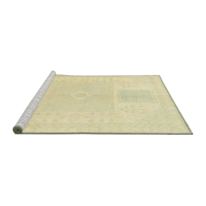 Sideview of Machine Washable Abstract Brown Gold Rug, wshabs2745
