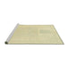 Sideview of Machine Washable Abstract Brown Gold Rug, wshabs2745