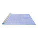 Sideview of Machine Washable Abstract Blue Modern Rug, wshabs2745blu