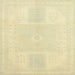 Square Abstract Brown Gold Modern Rug, abs2745