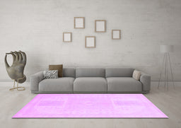 Machine Washable Abstract Purple Modern Area Rugs in a Living Room, wshabs2745pur