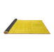 Sideview of Abstract Yellow Modern Rug, abs2745yw