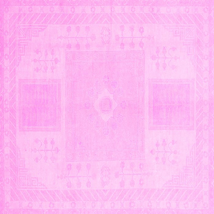 Square Machine Washable Abstract Pink Modern Rug, wshabs2745pnk