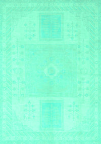 Abstract Turquoise Modern Rug, abs2745turq