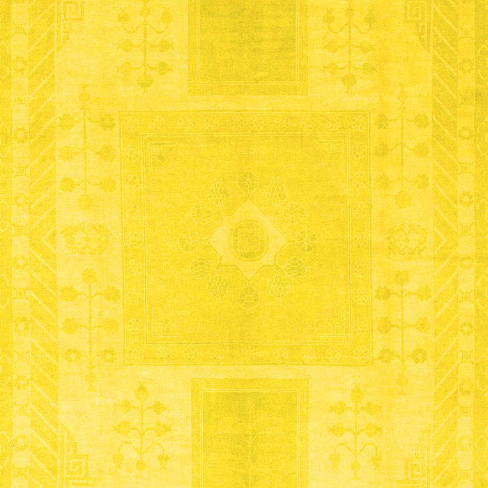 Abstract Yellow Modern Rug, abs2745yw