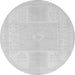 Round Abstract Gray Modern Rug, abs2745gry