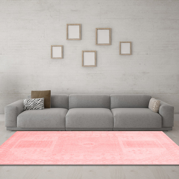 Modern Red Washable Rugs