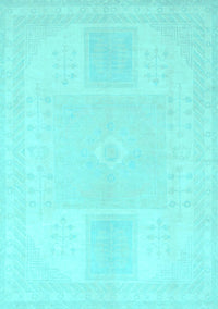 Abstract Light Blue Modern Rug, abs2745lblu