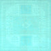 Square Machine Washable Abstract Light Blue Modern Rug, wshabs2745lblu