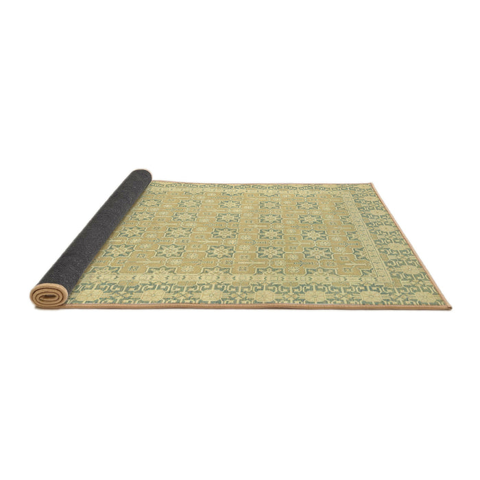 Sideview of Abstract Copper Green Oriental Rug, abs2746