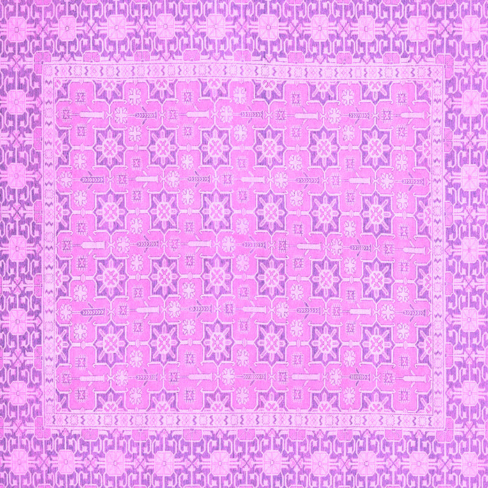 Square Oriental Purple Traditional Rug, abs2746pur