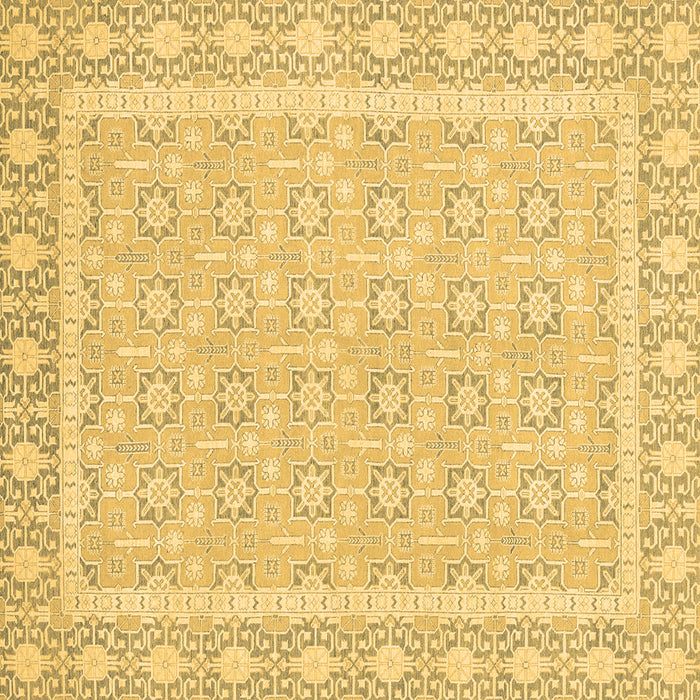 Square Oriental Brown Traditional Rug, abs2746brn