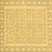 Square Oriental Brown Traditional Rug, abs2746brn