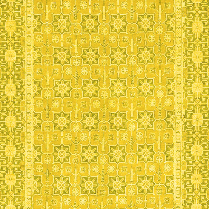 Machine Washable Oriental Yellow Traditional Rug, wshabs2746yw